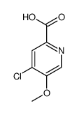 4-氯-5-甲氧基吡啶-2-羧酸结构式