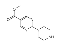2-(哌嗪-1-基)嘧啶-5-羧酸甲酯结构式