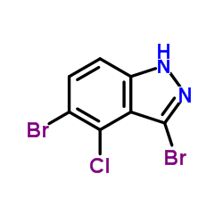 3,5-Dibromo-4-chloro-1H-indazole Structure