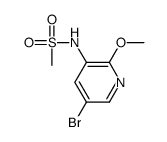 N-[5-溴-2-(甲基氧基)-3-吡啶]甲烷磺酰胺结构式