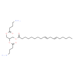 (9Z,12Z)-9,12-Octadecadienoic acid 2,3-bis(4-amino-1-oxobutoxy)propyl ester结构式