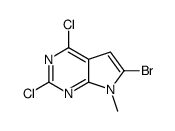6-bromo-2,4-dichloro-7-methylpyrrolo[2,3-d]pyrimidine Structure