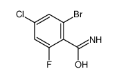 2-Bromo-4-chloro-6-fluorobenzamide结构式
