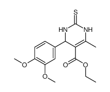 4-(3,4-dimethoxy-phenyl)-6-methyl-2-thioxo-1,2,3,4-tetrahydro-pyrimidine-5-carboxylic acid ethyl ester Structure