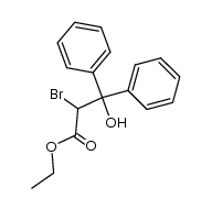 ethyl 2-bromo-3-hydroxy-3,3-diphenylpropanoate结构式