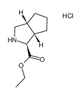 (1S,3AR,6AS)-八氢环戊烯并[C]吡咯-1-羧酸乙酯盐酸盐结构式