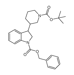benzyl 3-(1-(tert-butoxycarbonyl)piperidin-3-yl)indoline-1-carboxylate Structure