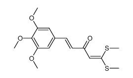 (E)-1,1-bis (methylthio)-5-(3,4,5-trimethoxyphenyl)penta-1,4-dien-3-one Structure