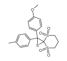 2,2-bis(p-methoxyphenyl)-1,4,8-trithiaspiro[2.5]octane 4,4,8,8-tetraoxide结构式