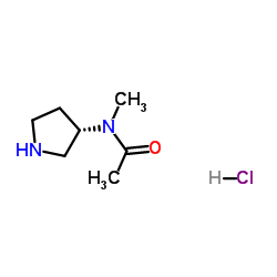 (S)-N-甲基-N-(吡咯烷-3-基)乙酰胺盐酸盐结构式
