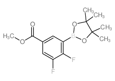 2,3-二氟-5-(甲氧基羰基)苯硼酸频那醇酯结构式