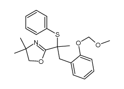 2-(1-(2-(methoxymethoxy)phenyl)-2-(phenylthio)propan-2-yl)-4,4-dimethyl-4,5-dihydrooxazole结构式