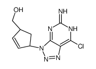 [(1S,4R)-4-(5-amino-7-chlorotriazolo[4,5-d]pyrimidin-3-yl)cyclopent-2-en-1-yl]methanol结构式