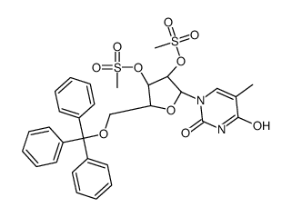 [(2R,3R,4R,5R)-5-(5-methyl-2,4-dioxopyrimidin-1-yl)-4-methylsulfonyloxy-2-(trityloxymethyl)oxolan-3-yl] methanesulfonate Structure