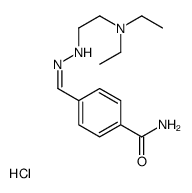 4-[(E)-[2-(diethylamino)ethylhydrazinylidene]methyl]benzamide,hydrochloride Structure