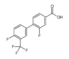3-fluoro-4-[4-fluoro-3-(trifluoromethyl)phenyl]benzoic acid Structure