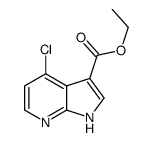 4-氯-1H-吡咯并[2,3-b]吡啶-3-羧酸乙酯结构式