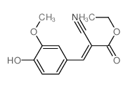 ethyl 2-cyano-3-(4-hydroxy-3-methoxy-phenyl)prop-2-enoate Structure