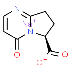 Sodium =(6S)-4-oxo-4,6,7,8-tetrahydropyrrolo[1,2-a]pyrimidine-6-carboxylate结构式