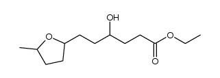 ethyl 4-hydroxy-6-(5-methyltetrahydrofuran-2-yl)hexanoate结构式