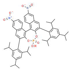 (11bR)-4-羟基-9,14-二硝基-2,6-双[2,4,6-三(1-甲基乙基)苯基]-4-氧化物-二萘并[2,1-d：1'' ,2′′-f] [1,3,2]二恶唑磷平结构式