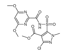 methyl 3-chloro-5-[(4,6-dimethoxypyrimidine-2-carbonyl)sulfamoyl]-1-methylpyrazole-4-carboxylate结构式