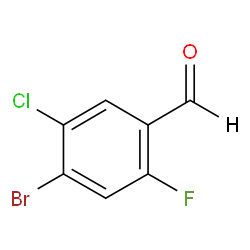 4-溴-5-氯-2-氟苯甲醛结构式