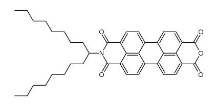 N-(1-octylnonyl)-perylene-3,4:9,10-tetracarboxylic acid-3,4-anhydride-9,10-carboximide结构式