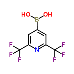 2,6-Bis(trifluoromethyl)pyridine-4-boronic acid Structure
