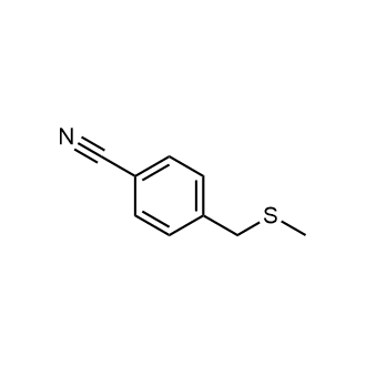 4-[(甲硫基)甲基]苯甲腈结构式