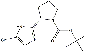 (2S)-2-(5-氯-1H-咪唑-2-基)-1-吡咯烷羧酸叔丁酯结构式