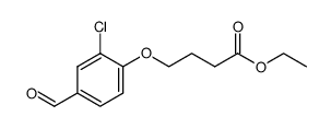 4-(2-chloro-4-formylphenoxy)butanoic acid, ethyl ester Structure