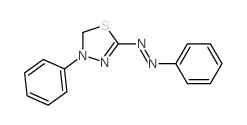 1,3,4-Thiadiazole,2,3-dihydro-3-phenyl-5-(2-phenyldiazenyl)- Structure