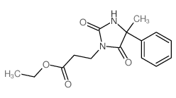 ethyl 3-(4-methyl-2,5-dioxo-4-phenyl-imidazolidin-1-yl)propanoate Structure