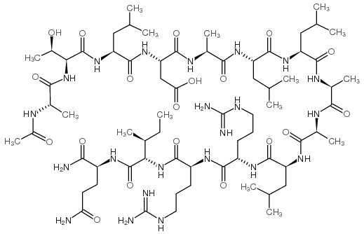 AC-ALA-THR-LEU-ASP-ALA-LEU-LEU-ALA-ALA-LEU-ARG-ARG-LEU-GLN-NH2结构式