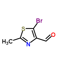 5-溴-2-甲基-4-噻唑甲醛结构式
