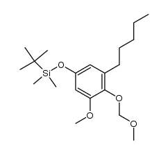 4-tert-Butyldimethylsilyloxy-2-methoxy-1-methoxymethoxy-6-pentylbenzene Structure