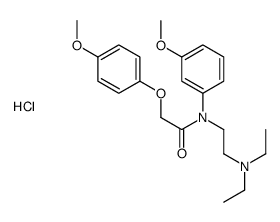 diethyl-[2-(3-methoxy-N-[2-(4-methoxyphenoxy)acetyl]anilino)ethyl]azanium,chloride Structure