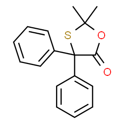 2,2-Dimethyl-4,4-diphenyl-1,3-oxathiolan-5-one结构式