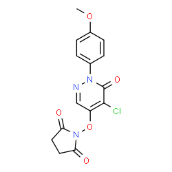 1-([5-CHLORO-1-(4-METHOXYPHENYL)-6-OXO-1,6-DIHYDRO-4-PYRIDAZINYL]OXY)DIHYDRO-1H-PYRROLE-2,5-DIONE Structure