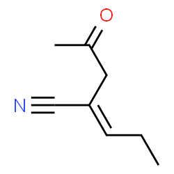 2-Pentenenitrile, 2-(2-oxopropyl)-, (2E)- (9CI)结构式