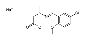 [3-(5-氯-2-甲氧基苯基)-1-甲基-2-三氮烯基]乙酸钠结构式