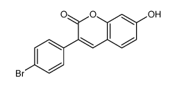3-(4-bromophenyl)-7-hydroxychromen-2-one Structure