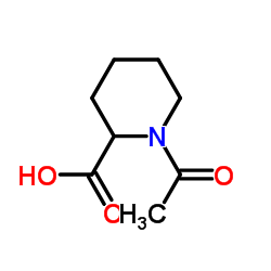 1-乙酰基哌啶-2-羧酸结构式