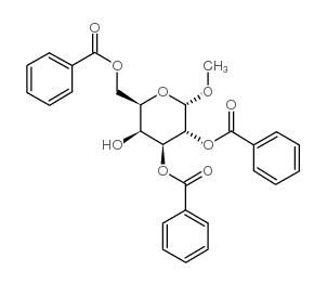甲基2,3,6-三-O-苯甲酰-α-D-吡喃半乳糖苷结构式