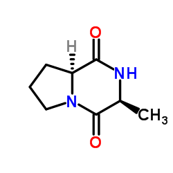 环(L-丙氨酸-L-脯氨酸)结构式
