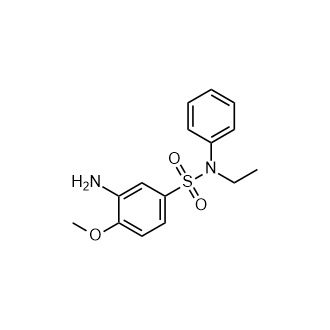 3-氨基-N-乙基-4-甲氧基-N-苯基苯磺酰胺结构式