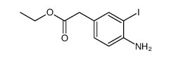 (4-amino-3-iodophenyl)acetic acid ethyl ester Structure