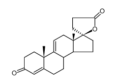 3-[17β-Hydroxy-3-oxo-4.9(11)-androstadien-17α-yl]-propansaeurelacton Structure