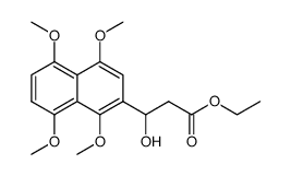 ethyl 3-hydroxy-3-(1,4,5,8-tetramethoxynaphthalen-2-yl)propanoate结构式